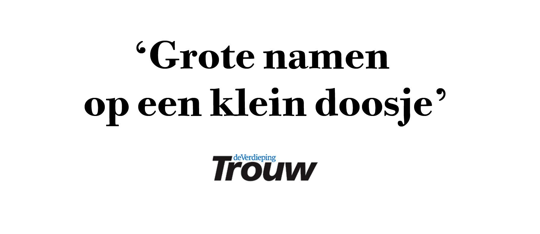 Persquote over MatchBoox naar aanleiding van Trouw